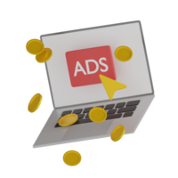 3D Isolated Ads Promotion Icon png