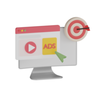 3D-Symbol für isolierte Werbung png