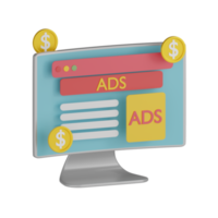 3D Isolated Ads Promotion Icon png