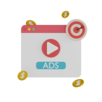 3D Isolated Ads Promotion Icon png