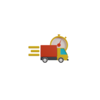 3D Isolated Delivery Truck Icon png
