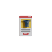 3D Isolated Shopping Online Icon png