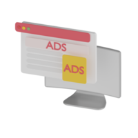 3D Isolated Ads Promotion Icon png