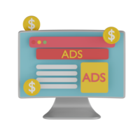 3D Isolated Ads Promotion Icon png