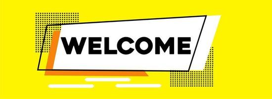 vector banner Welcome poster
