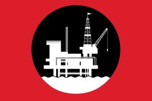 Industrial icon and Mining icon. Also, drilling icon as outline vector