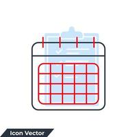 ilustración de vector de logotipo de icono de calendario. plantilla de símbolo de gestión del tiempo para la colección de diseño gráfico y web