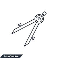 compass icon logo vector illustration. compass divider symbol template for graphic and web design collection