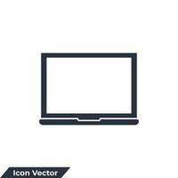 Ilustración de vector de logotipo de icono de portátil. plantilla de símbolo de dispositivo portátil para colección de diseño gráfico y web