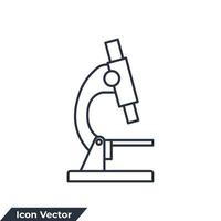 microscope icon logo vector illustration. microscope symbol template for graphic and web design collection