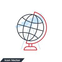 ilustración de vector de logotipo de icono de geografía. plantilla de símbolo de globo para la colección de diseño gráfico y web