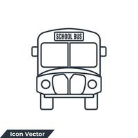 ilustración vectorial del logotipo del icono del autobús escolar. plantilla de símbolo de transporte de autobús escolar para la colección de diseño gráfico y web vector