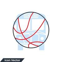 Ilustración de vector de logotipo de icono de baloncesto. plantilla de símbolo de baloncesto para la colección de diseño gráfico y web