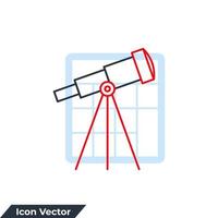 astronomy icon logo vector illustration. telescope symbol template for graphic and web design collection