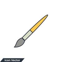 brush icon logo vector illustration. paint brush symbol template for graphic and web design collection