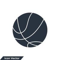 Ilustración de vector de logotipo de icono de baloncesto. plantilla de símbolo de baloncesto para la colección de diseño gráfico y web