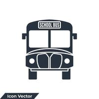 ilustración vectorial del logotipo del icono del autobús escolar. plantilla de símbolo de transporte de autobús escolar para la colección de diseño gráfico y web vector