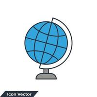 ilustración de vector de logotipo de icono de geografía. plantilla de símbolo de globo para la colección de diseño gráfico y web