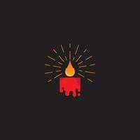 LIGHT  CANDLE  LOGO  DESIGN  ICON  ILLUSTRATION  SYMBOL vector