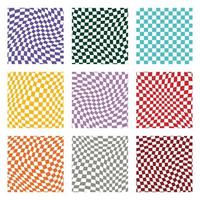 Groovy retro pattern background in psychedelic checkered backdrop style. A chessboard in a minimalist abstract design with a 60s 70s aesthetic vibe. hippie style y2k. funky print vector illustration