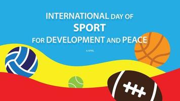 International Day of Sport for Development and Peace. Vector illustration background