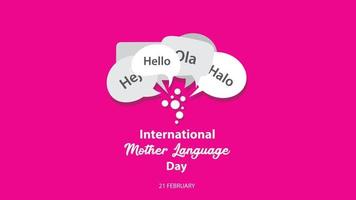 International Mother Language Day. Vector illustration background