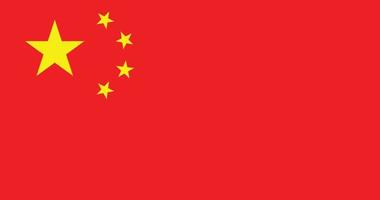 China flag with original RGB color vector illustration design