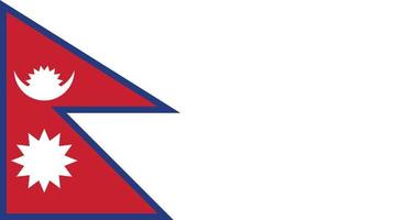 bandera de nepal con diseño de ilustración de vector de color rgb original
