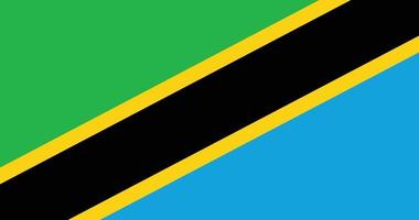 bandera de tanzania con diseño de ilustración de vector de color rgb original