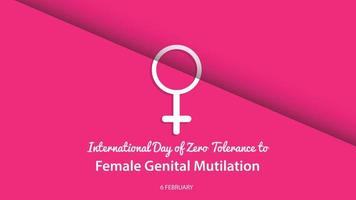 International Day of Zero Tolerance to Female Genital Mutilation. Vector illustration background