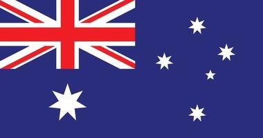 The Australian flag with original RGB color vector illustration design