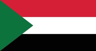Sudan flag with original RGB color vector illustration design