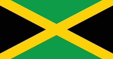 Jamaica flag with original RGB color vector illustration design