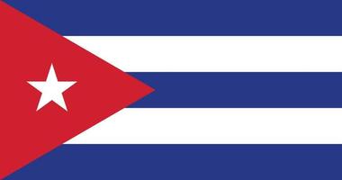 Cuban flag with original RGB color vector illustration design