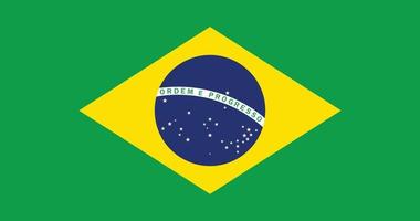 Brazilian flag with original RGB color vector illustration design