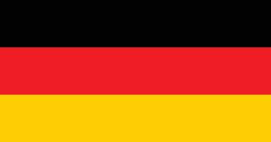 bandera de alemania con diseño de ilustración de vector de color rgb original