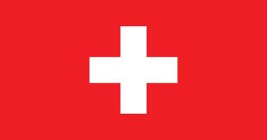 Switzerland flag with original RGB color vector illustration design