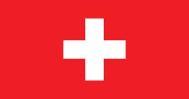 Switzerland flag with original RGB color vector illustration design