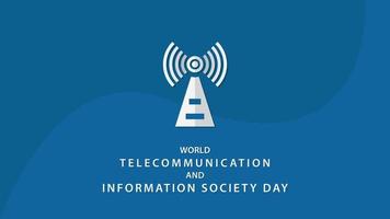 día mundial de las telecomunicaciones y la sociedad de la información. ilustración vectorial vector
