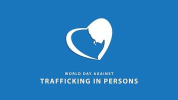 World Day against Trafficking in Persons. Vector illustration.