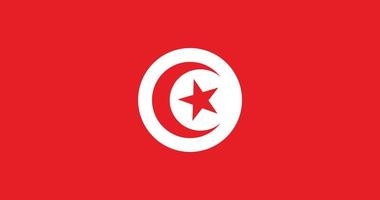 Tunisia flag with original RGB color vector illustration design