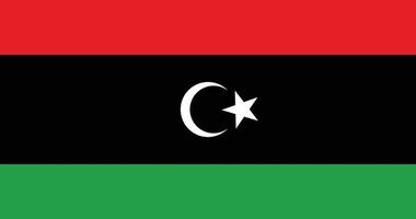 Libya flag with original RGB color vector illustration design