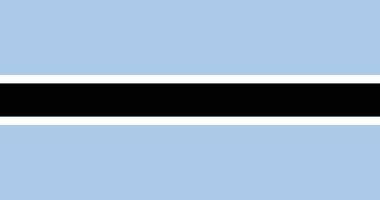 Botswana flag with original RGB color vector illustration design