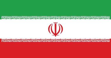 Iran flag with original RGB color vector illustration design