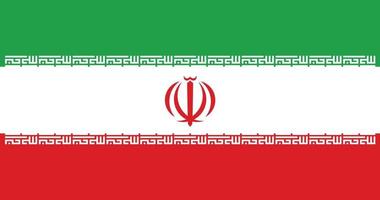 Iran flag with original RGB color vector illustration design