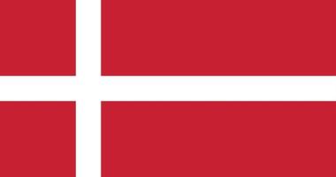 Denmark flag with original RGB color vector illustration design