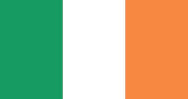 Ireland flag with original RGB color vector illustration design