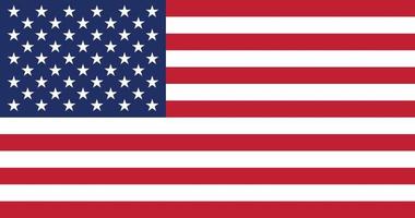 bandera americana con diseño de ilustración de vector de color original