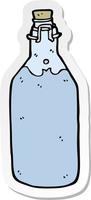 sticker of a cartoon old style water bottle vector