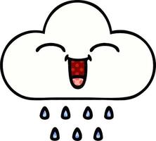 comic book style cartoon rain cloud vector